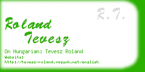 roland tevesz business card